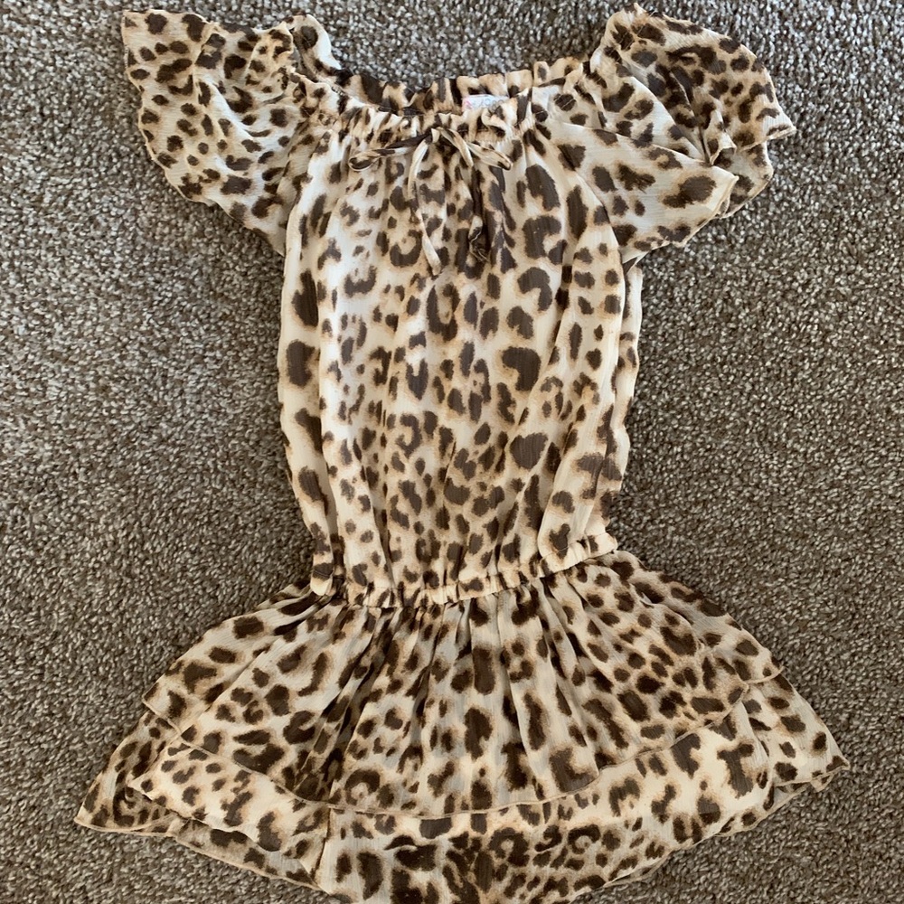 Children’s place Girls leopard tunic dress shirt